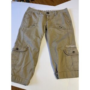 Fox Women's Clam Diggers Sz 7 Khaki Cargo